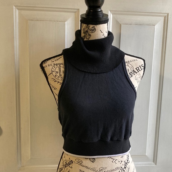 Free People Tops - Free People Movement Sleeveless Turtleneck Cropped Sweatshirt